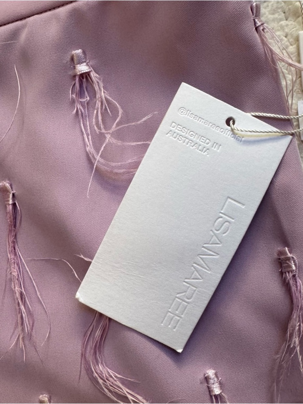 NWT Lisa Maree Wild Love Real Feather Pant in Lilac Size Small $295 - Picture 6 of 13